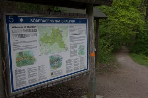 Välkomstskylt till Söderåsens nationalpark